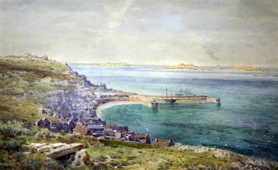 Arthur Suker (1859-?) St Marys, Scilly Isles, 15 x 23.5in.